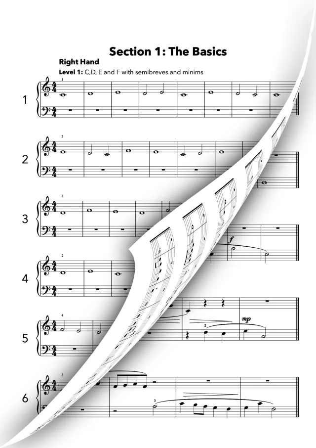Beginner Sight Reading Exercises Book preview 2
